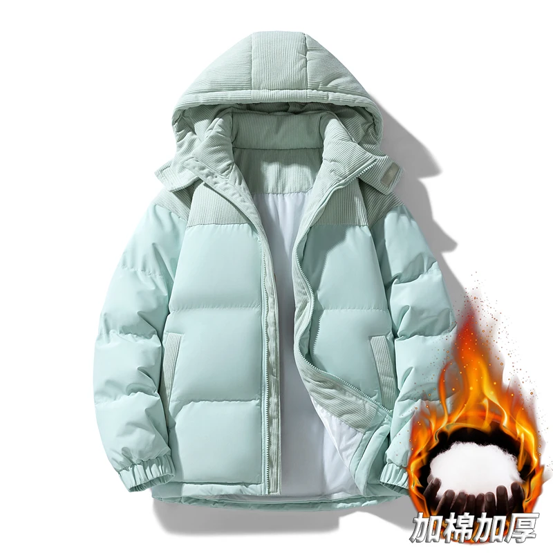 الرجال سميكة وسادة مبطنة الرجال الشتاء الحرارية الدافئة سترات صوفية الرجال الشتاء عادية مبطنة بالقطن سترات الخبز