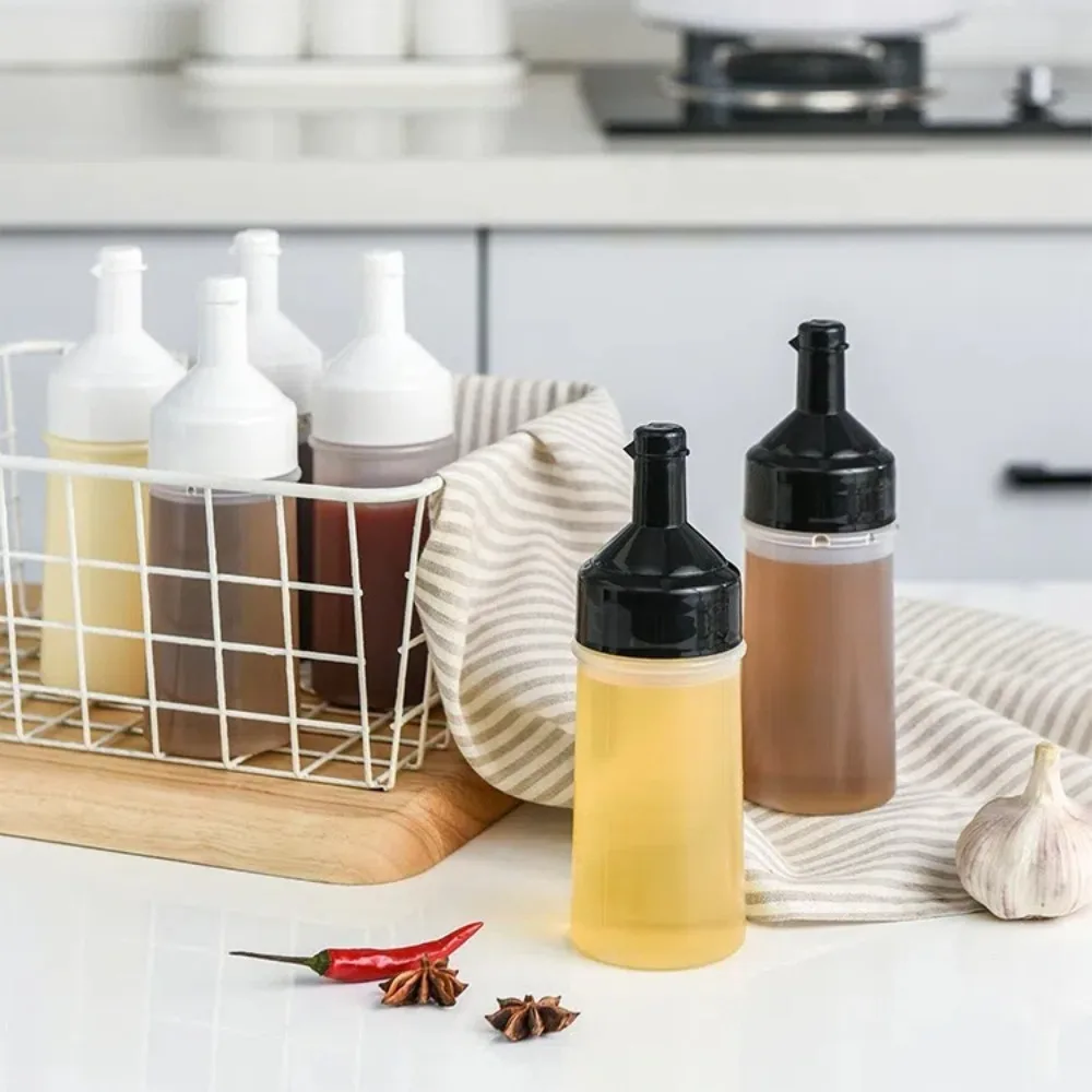 Quality 250ml/500ml Condiment Squeeze Bottles With Lid Sealed Salad Sauce Dispenser Plastic Transparent Olive Oil Bottle Kitchen