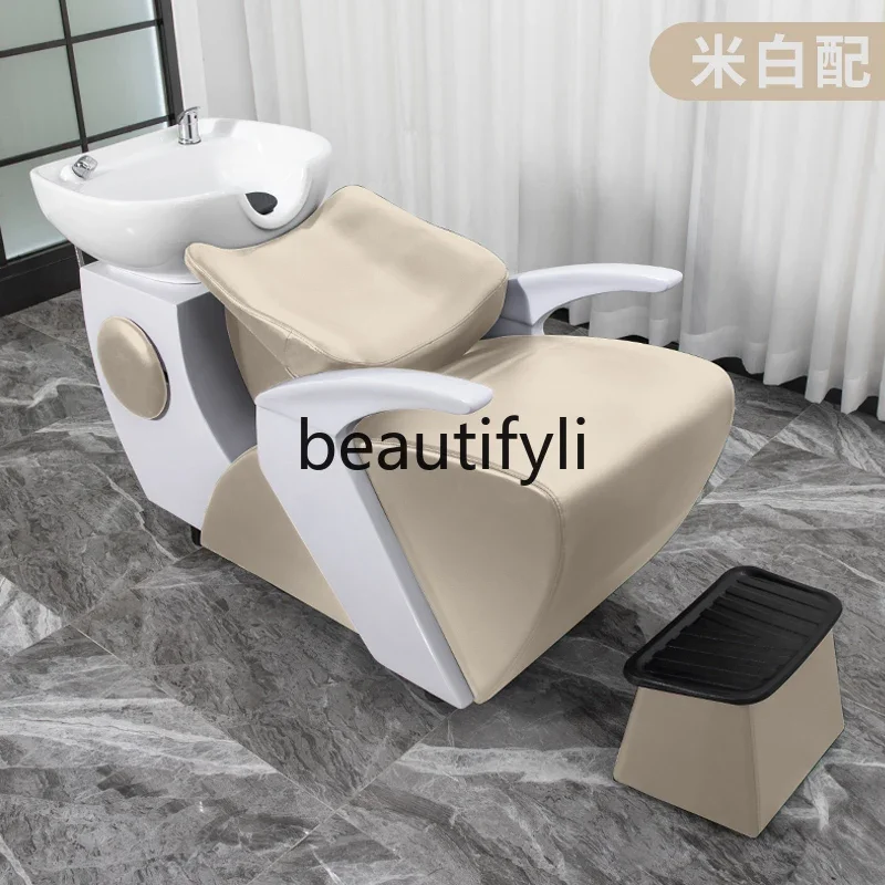 

ss D High-end Internet celebrity barber shop special barber shop ceramic basin shampoo haircut flush bed