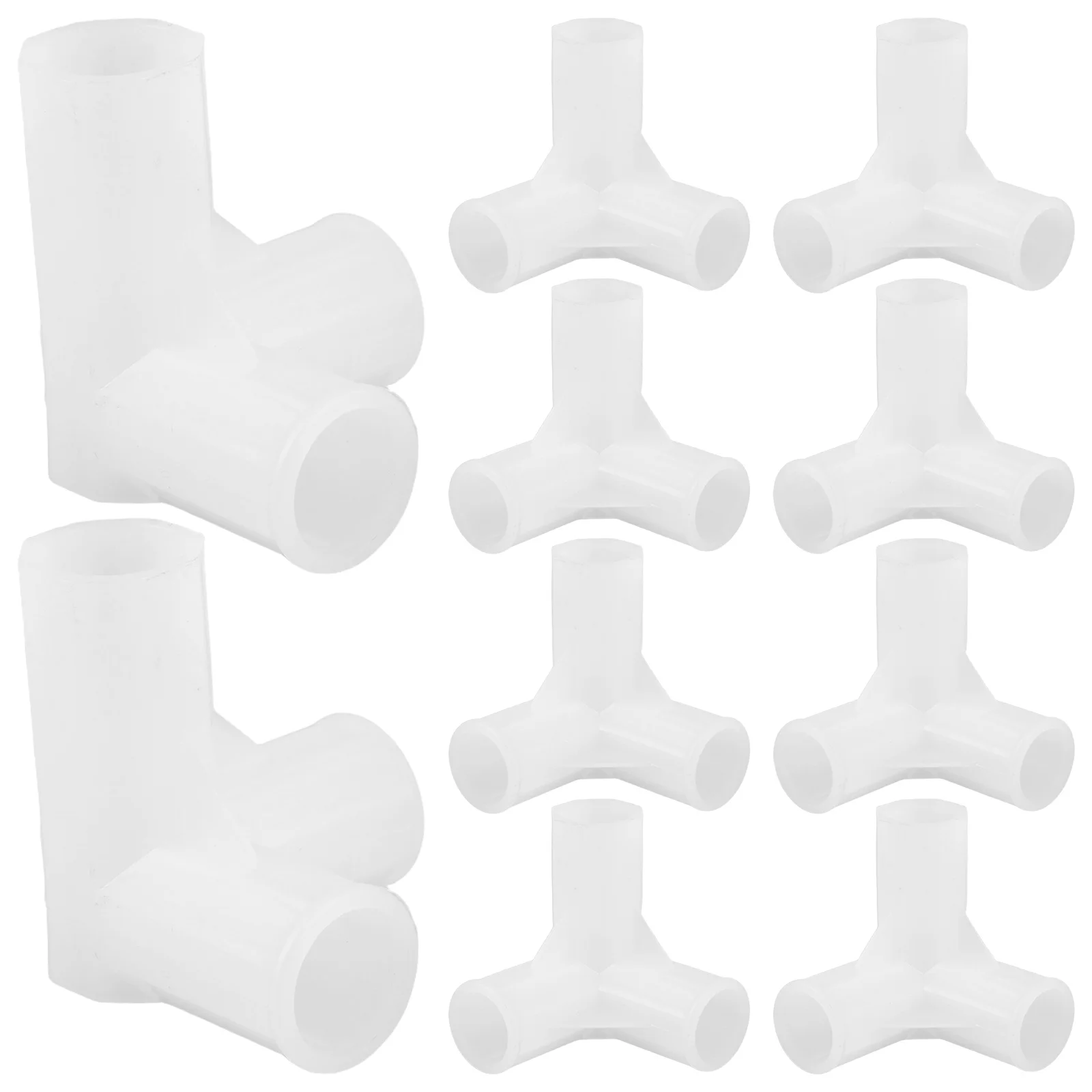 

10Pcs Closet Rod 3-Way Plastic Connectors Thickened Coupling Multi-Use Furniture Joint Fittings Rod Fasteners Wardrobe Shoe