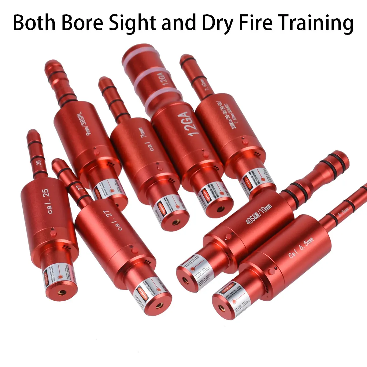 Tactical Dual-purpose Magnetic Suction 22LR 9mm 7.62x39 12GA Laser Training Bullet Red Dot Bore Sight Laser Dry Fire Snap Caps