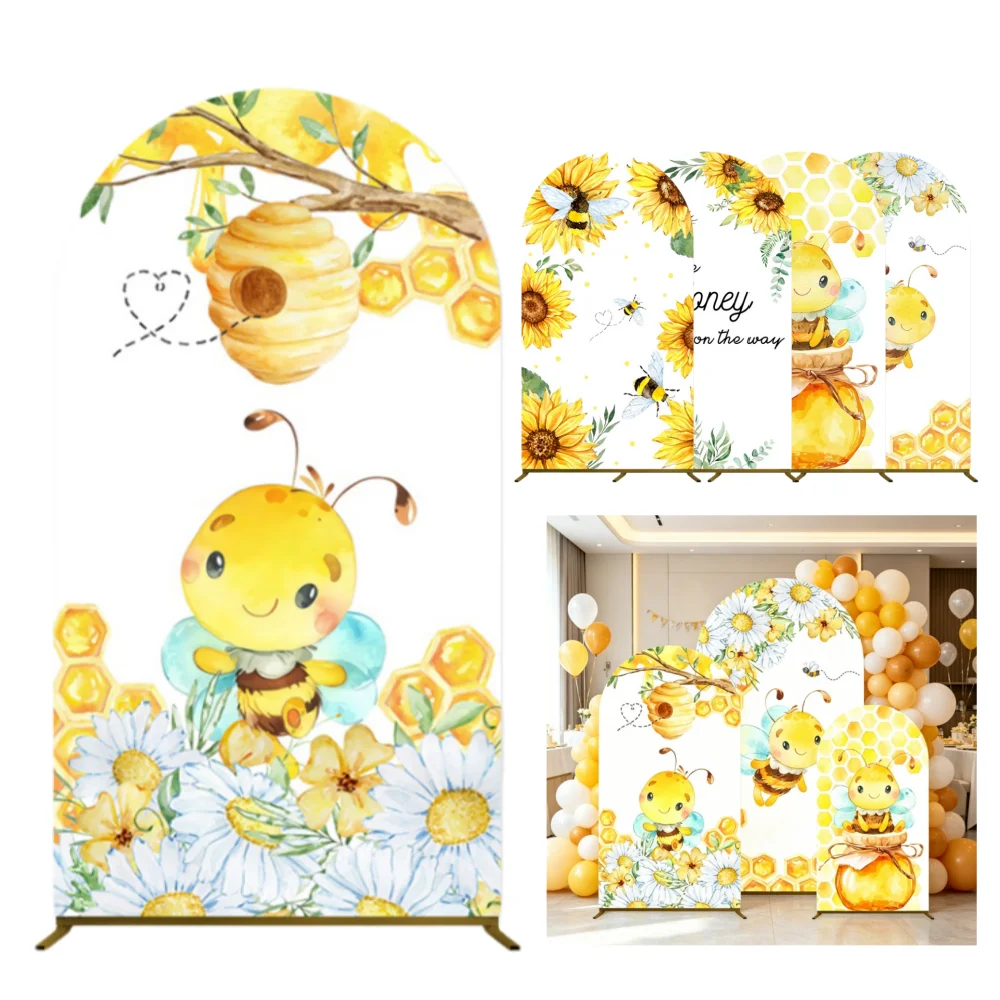 

Желтый фон-арка в виде сот для фотосессий: декор для детских праздников, дней рождения, детских вечеринок, фотосессий новорожденных, декор Chiara