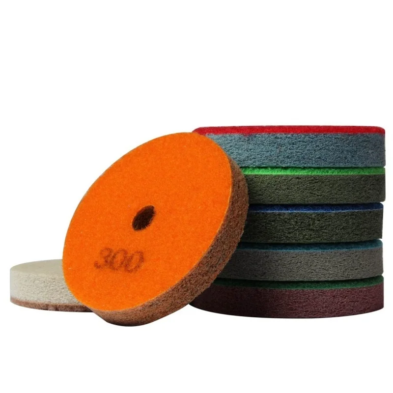 

8PCS 3" 4" Sponge Fiber Polishing Pad 150-10000 Grit Polishing Cleaning for Tile Stone Marble Concrete Ceramics Glass