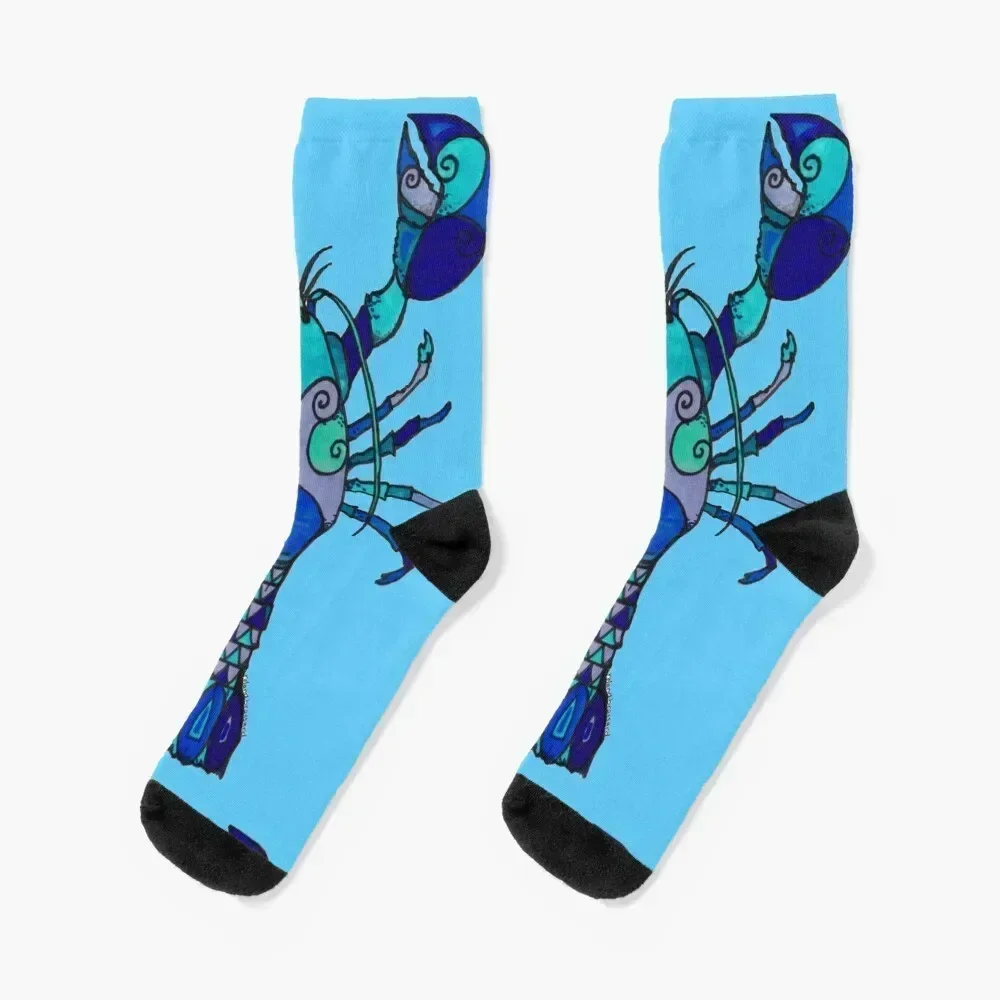 

Blue Lobster #1 Socks hiphop sheer crazy kids Men Socks Women's