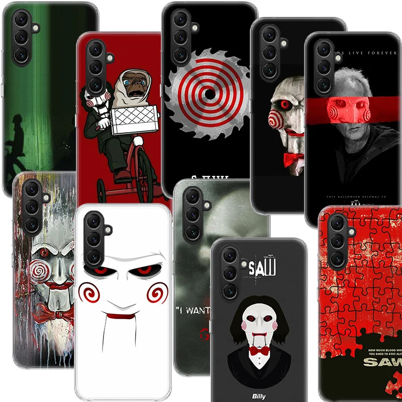 Saw Horror Moive Phone Case Samsung A05S A15 A25 A35 A55 A04S A14 A24 A34 A54 Galaxy Note 20 Ultra 10 Lite 9 8 A6 A7 A8 A9 Plus