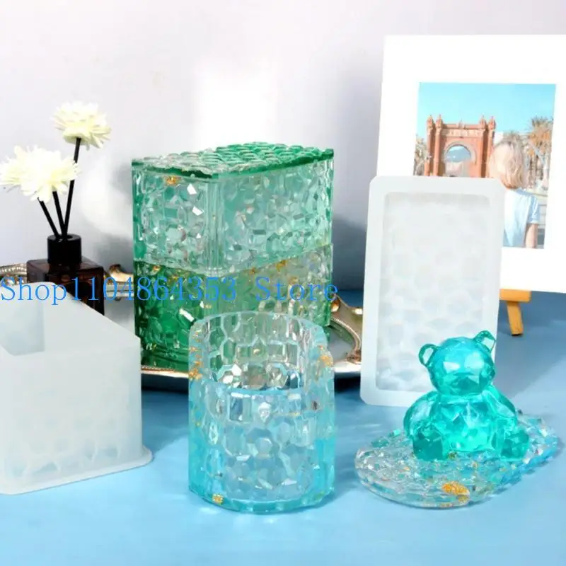 

652F Storage Box Molds,Silicone Resin Box Molds,Storage Container Epoxy Mold Silicone for Resin Casting,Jewelry Box DIY Craft