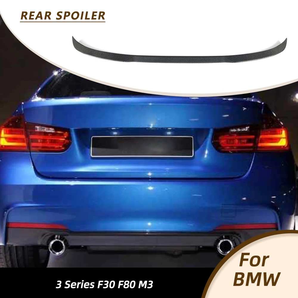 

Car Rear Trunk Racing Spoiler Wing for BMW 3 Series F30 F35 F80 M3 Sedan 2014-2020 Car Rear Trunk Spoiler Boot Lip Carbon Fiber