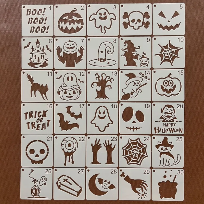 

Пластиковые шаблоны трафаретов на Хэллоуин для рисования и декора, призрачная ведьма, скрапбукинг, трафарет для аэрографа, детские раскраски граффити