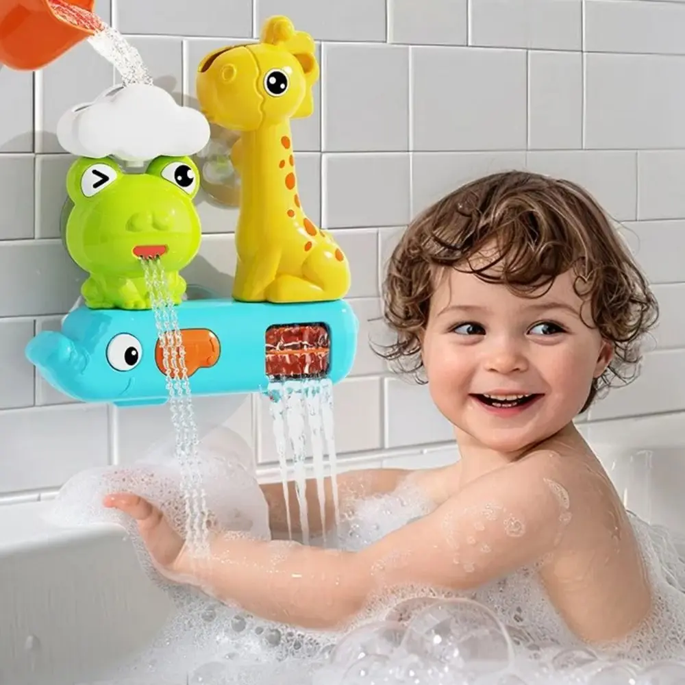 Ventosa Rana Roaming Doccia Giocattoli Educativi Gioco sensoriale Ruota d'acqua Giocattolo d'acqua ABS Giocattoli da bagno oceanici universali per esterni
