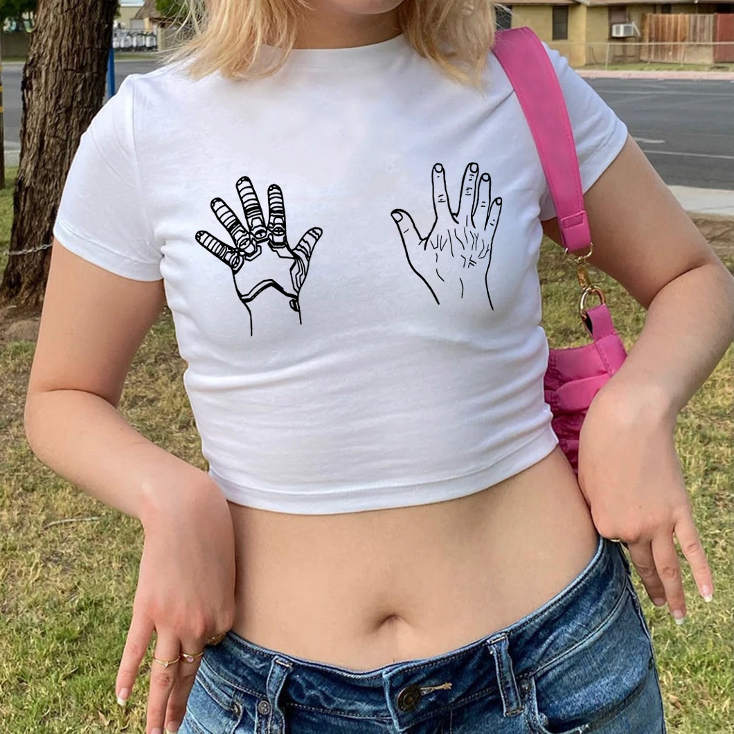 Bucky Barnes Crop Top Winter Soldier T-shirt Women Graphic T Shirts Funny Crop Shirt Summer Casual Harajuku Tee Female Shirts