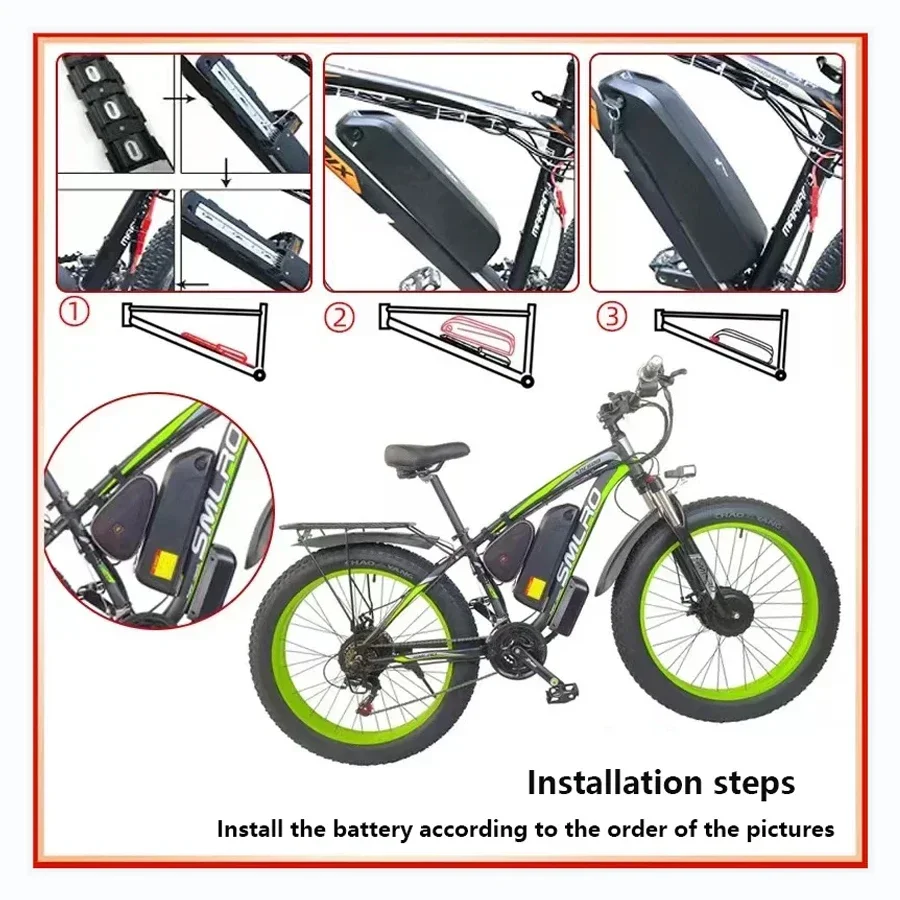 Batterie lithium-ion adaptée à Hailong 18650, 48V, 30Ah, avec chargeur dédié