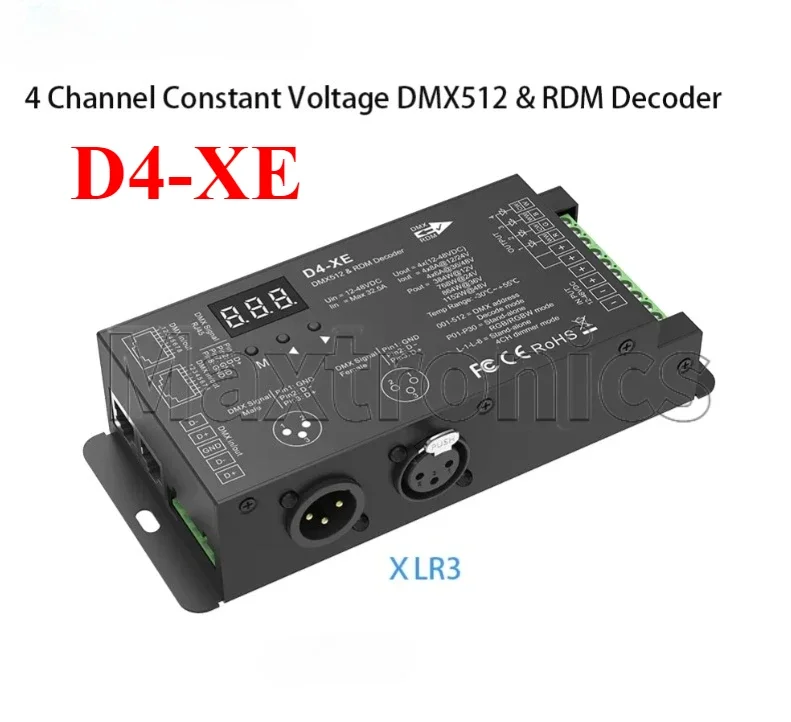 D4 D4-L D4-E D4-P D4-XE DC12-48V Skydance DMX Decoder Numeric RGBW/Single Color/RGB Led Panel Din Rail/Multiple Dimmer Decoder