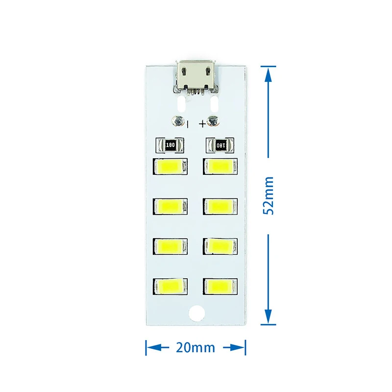 USB Mobile Emergency Light, White LED Lighting Panel, USB Mobile Light, Alta Qualidade, 5730, SMD, 5V, 430mA ~ 470mA