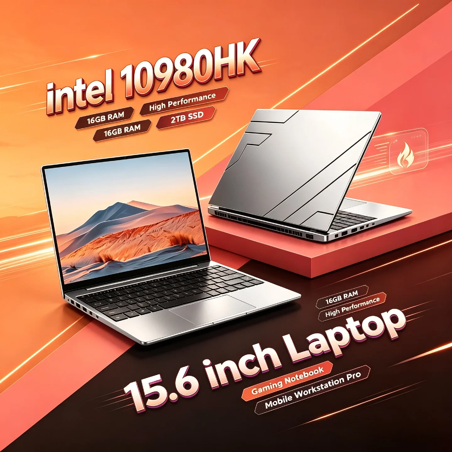 Intel Core i9 10980HK Fingerprint Unlock WiFi 6 32GB RAM 2TB SSD 15.6 Inch Gaming Laptop 4K Ultrabook Pro Max Prime