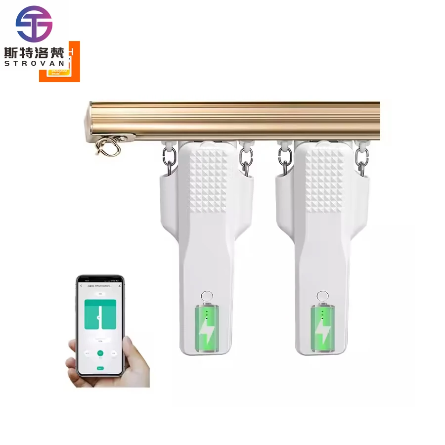 

STLF Tuya Battery Ultra-quiet Time Voice App Control Wifi Dream Curtains Motor Bed Curtain Robot Smart Solar for Bedroom