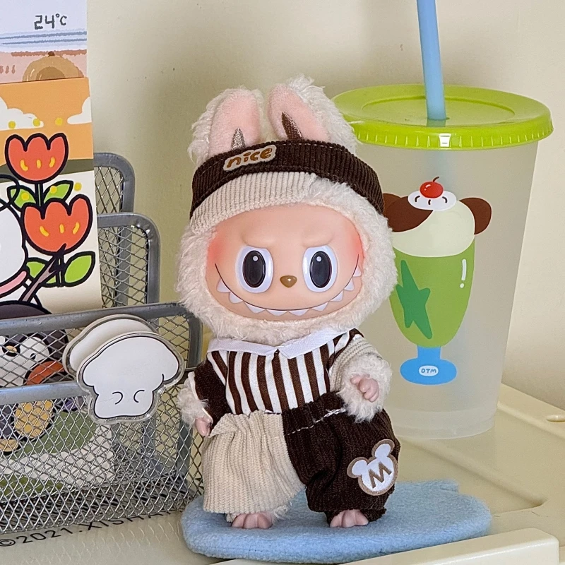 Ropa bonita de Labubu de 17cm adecuada para muñecas V1 V2 V3, monos, camisas, accesorios de ropa DIY, juguetes para niños, regalos