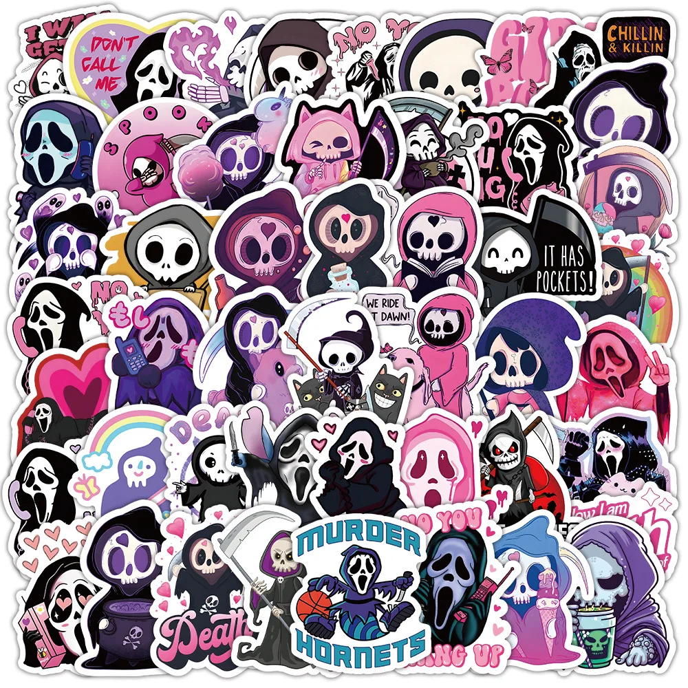 10/30/50PCS New Cute Little Ghost Sticker Cartoon Graffiti iPad Luggage Helmet Car Guitar DIY Scrapbook Toy Decoration Wholesale