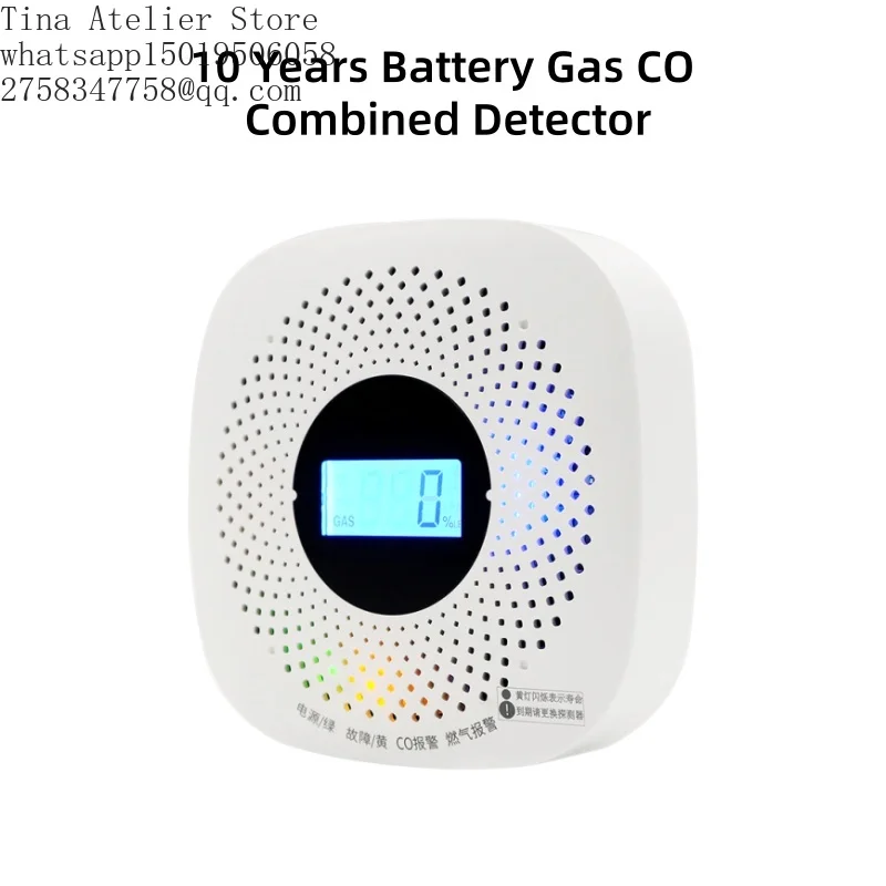 Battery Operated 10 Years Standalone Combined G=as Carbon Monoxide Detector