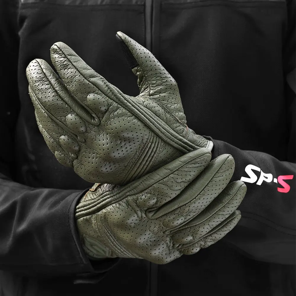 

Men's Motorcycle Gloves Retro Moto Gloves Touch Screen Motorbike Motocross Riding Gloves Breathable Guantes Moto For All Seasons