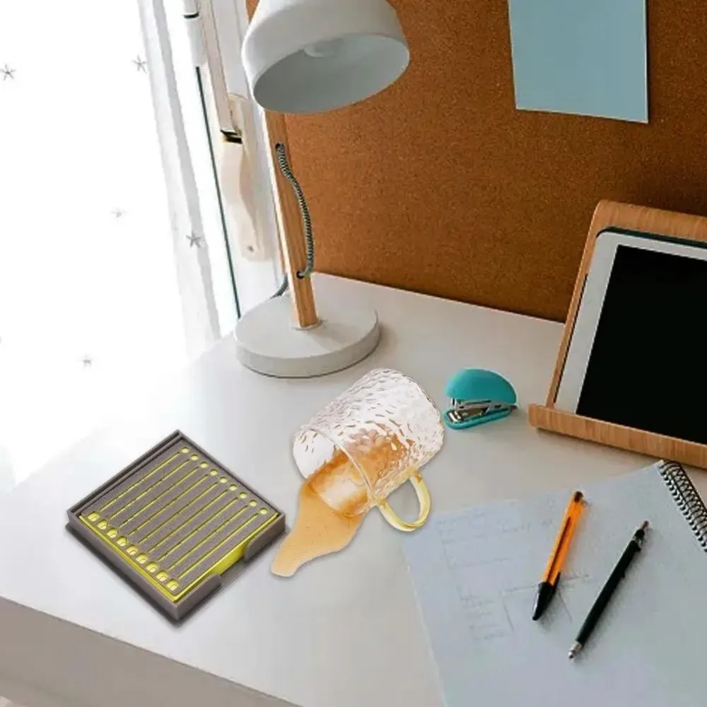 2025 Plastic Sticky Note Dispenser Long-lasting Space-Saving Notepad Template Storage Box To-Do List Note Holder