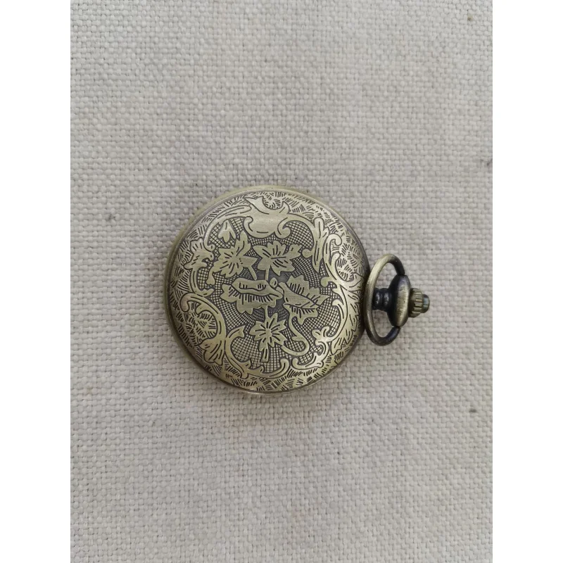 Ретро ожерелье карманные часы корейские классические ностальгические мужские и женские студенты флип резной полый кулон кварцевые часы модные Cl