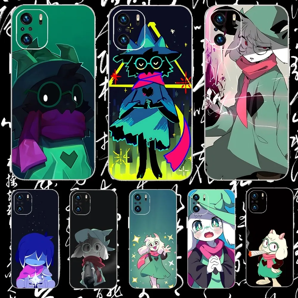 Deltarune Ralsei Phone Case For Xiaomi 11 Redmi Note 11 5G 8T 9A 9 10T Note8Pro Note9 12SUltra Transparent Case