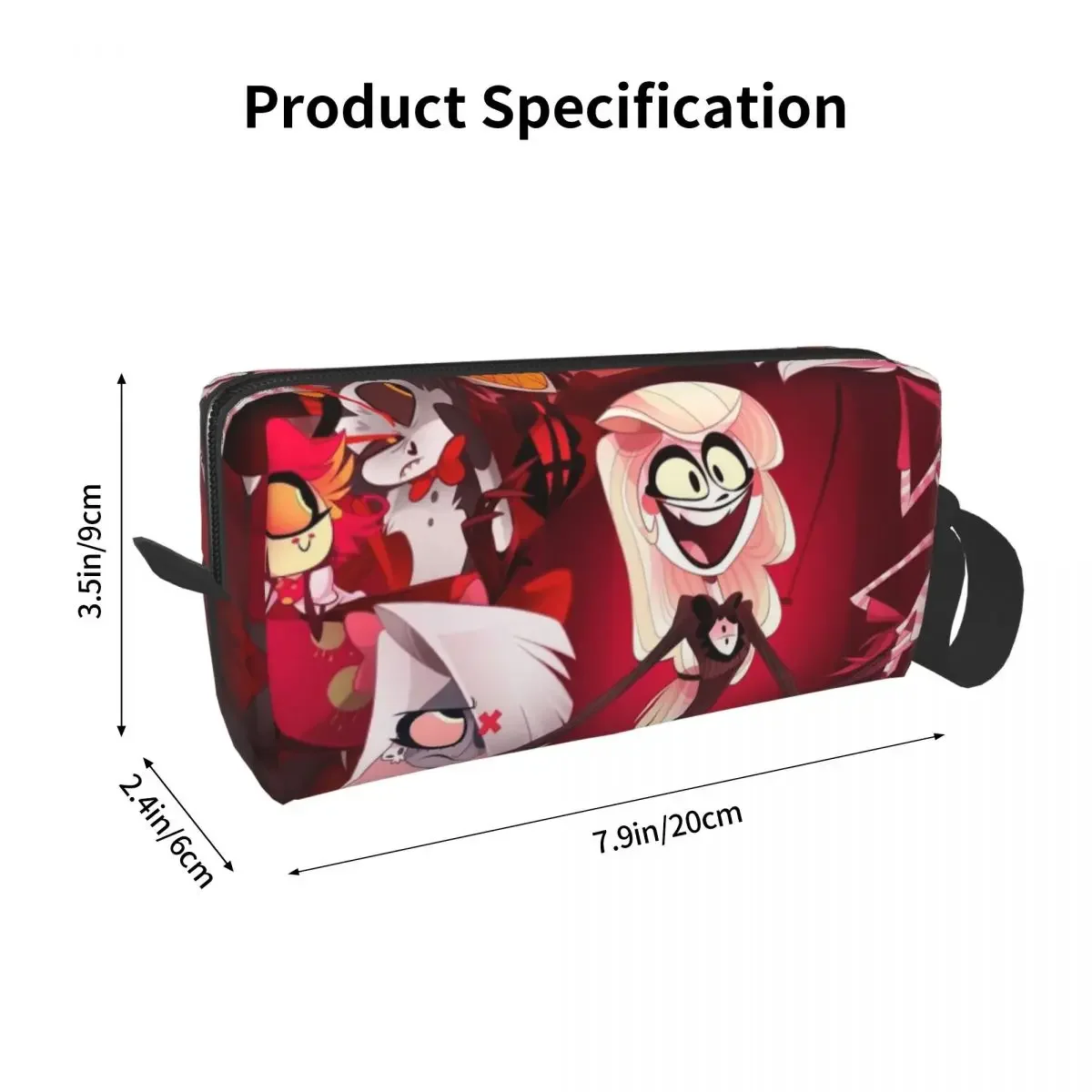 Creative Alastor Hazbin Hotels Anime Pencil Cases Big Capacity Pen Bags Pen Box Pencil Pouch For Boys Girl Stationery Makeup Bag