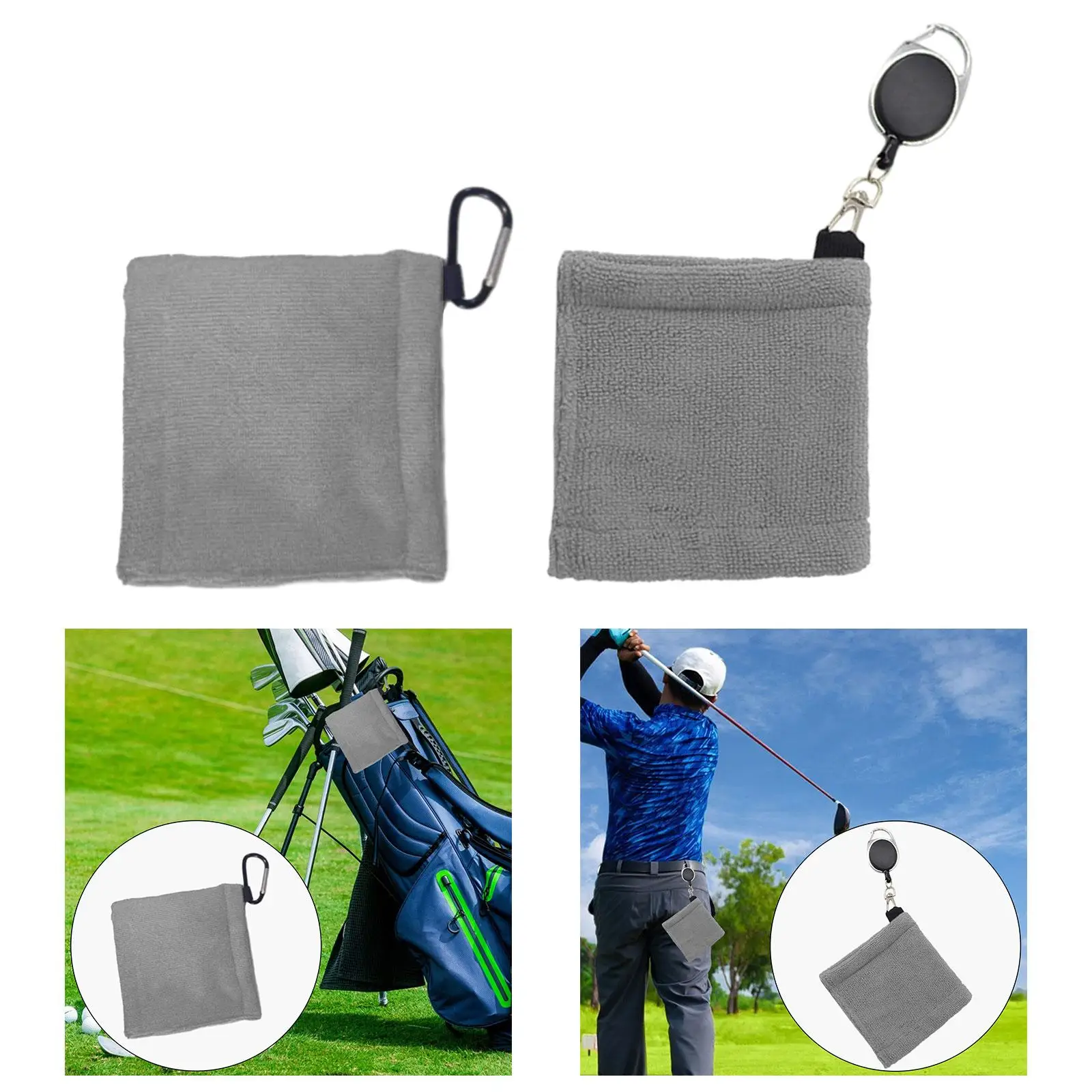 Golf Towels for Golf Bags with Clip Cleaner Lightweight Cleaning Towel Golf Bag Towel for Husband Boyfriend Men Golf Fan Dad