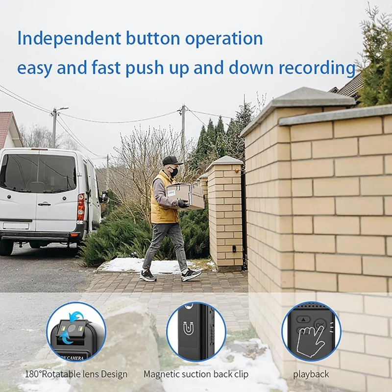 Body Camera Police Body Cam Video HD 1080P Body Cam Rotate Wearable Clip For Law Enforcement,Security,Guard,Home,Outdoor,Travel