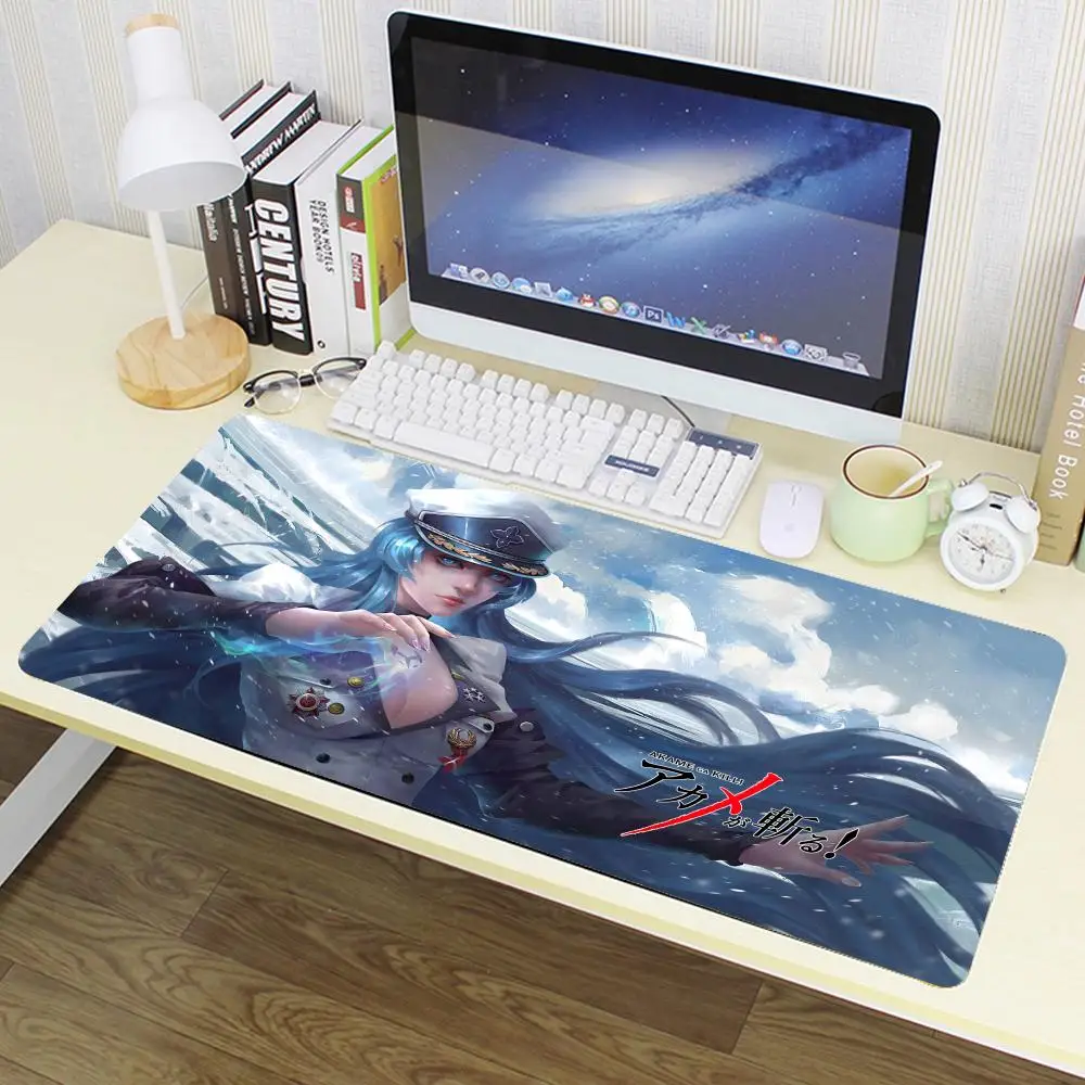 Akame Ga Kill Esdeath Painting Mousepad Pads Mouse Mat Gamer Laptop Gaming Pad Table Cushion Large Office Computer XXL Desktop