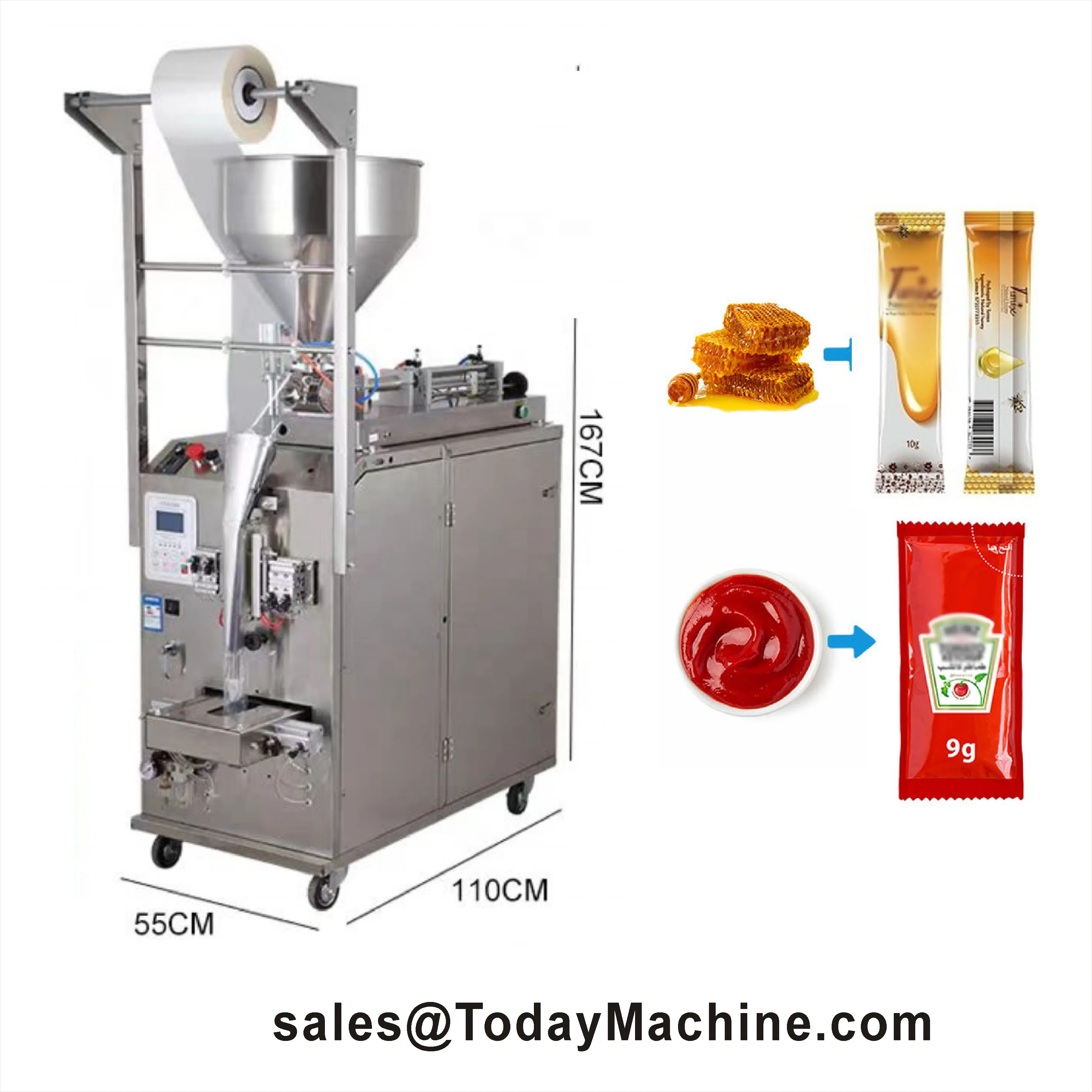 Automatic Stick Liquid Sachet Back Sealing Round Corner Oil Sauce Mask Mouthwash Filling and Sealing Packaging Packing Machine