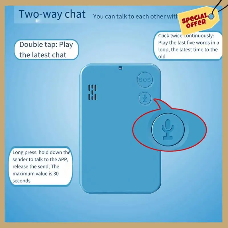 4G GPS-локатор, персональная сигнализация аварийного реагирования, синий ABS + ПК с функцией разговора для студентов пожилого возраста