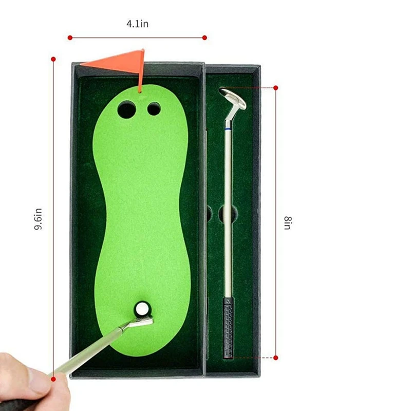 NEW-Golf Pen Set, Simulated Golf Course Premium Mini Golf Putter Pen Set For Men Ballpoint Creative Writing Supplies Durable