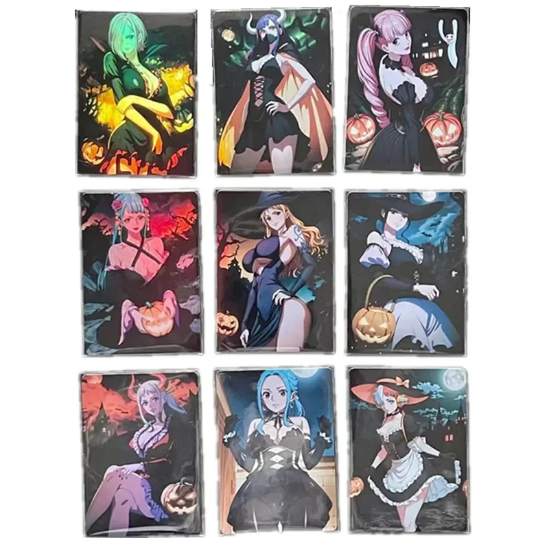 

9Pcs/set Anime One Piece Halloween Cosplay ACG Heroine Nami Uta Yamato Perona Sexy Card Toy Gift Classic DIY Collection Card