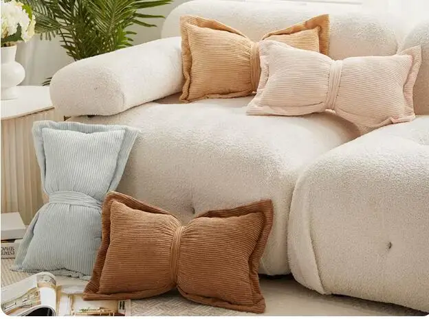 

Butter wind bow pillowcase sofa living room bed net red cushion cover