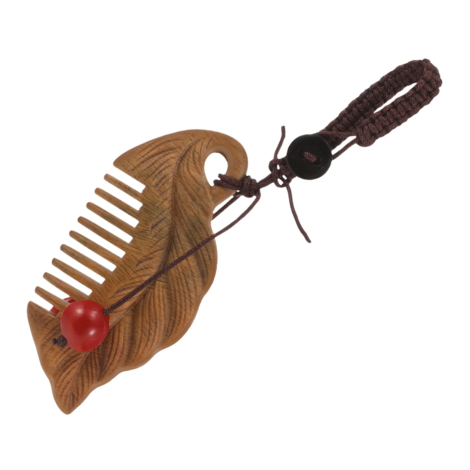 Sandalwood Comb Wooden Hair Souvenir Keepsake Pendant Scalp Stimulator Key Holder