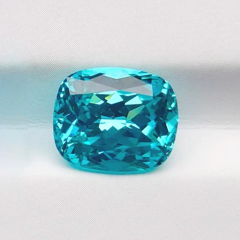 Labor-Paraiba-Saphir im Kissen-Schliff, Laborgezüchteter loser Edelstein, Materialien für DIY-Schmuckherstellung, mit wählbarem Zertifikat – Detail 3