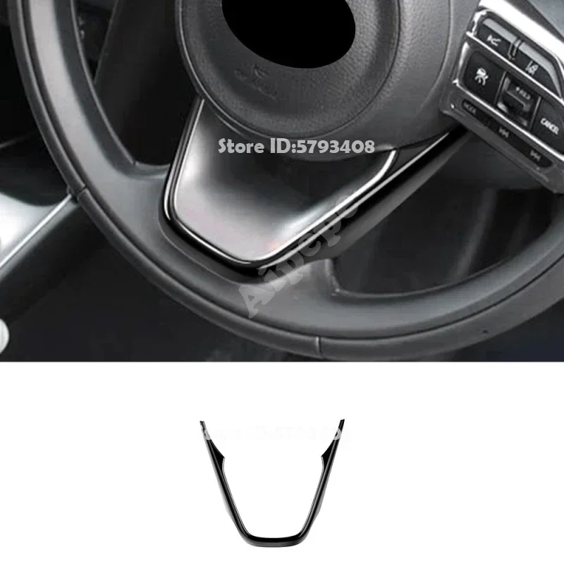 For Toyota Yaris Yaris Cross Aqua Sienta 2020 2021 2022 ABS Red Black Carbon Fiber Car Steering Wheel Decoration Cover Stickers image 3
