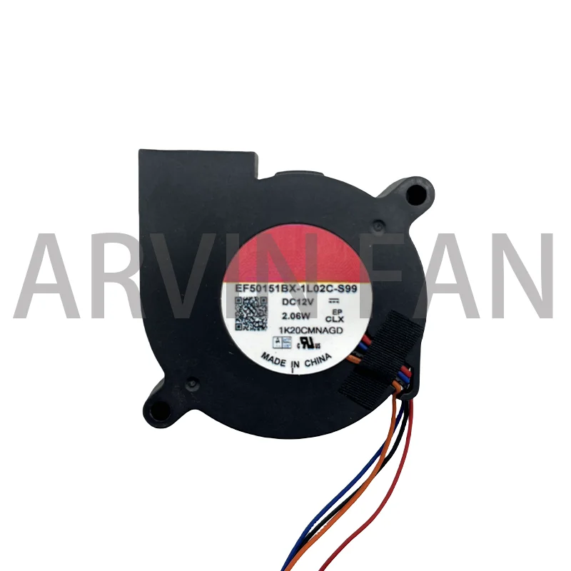 New 3D Printer Printing Blower Fan 50mm 5015 12V PWM 4Wire EF50151BX-1L02C-S99 DC 12V 2.06W 50X50X15mm Dual Ball Bearing