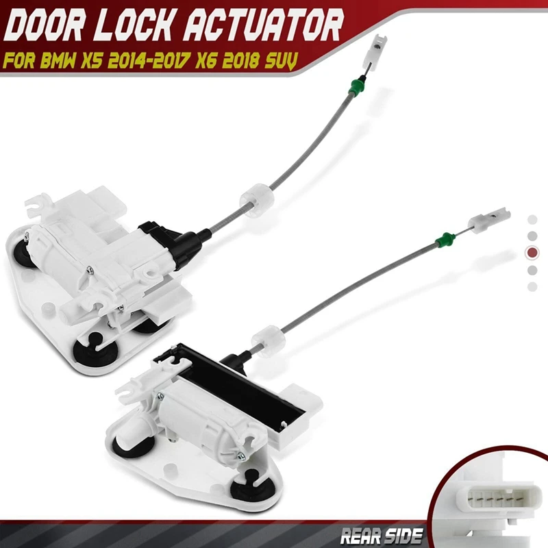 

2X Car Rear Left & Right Lock Bowden Cable Replacement Parts For BMW F15 F16 F85 X5 2014-2017 X6 2018 51207419841, 51207419842