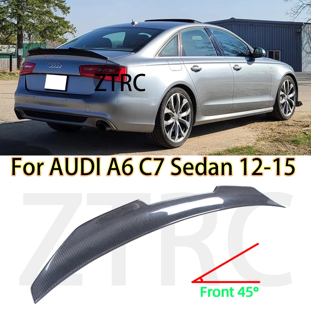 

Car Spoiler For Audi A6 C7 Sedan PSM Style Real carbon fiber material Rear Spoiler Trunk wing 2012-2015（not S6）