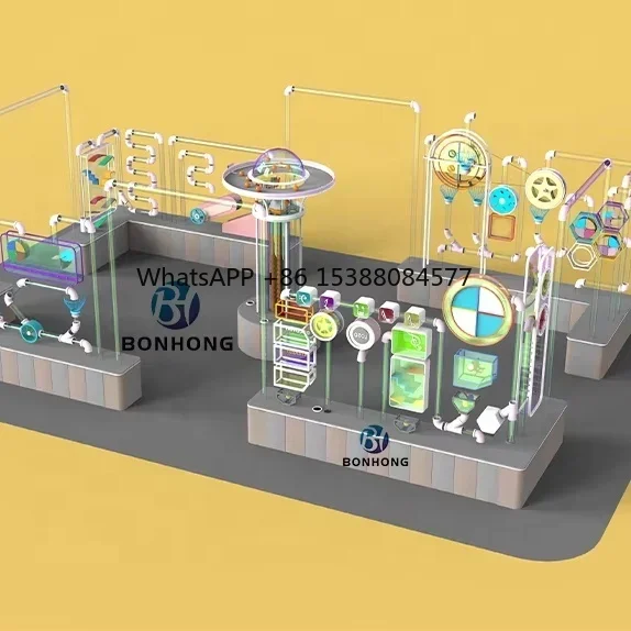 Bonhong High Quality Soft Play Set Interactive Air Tube Ball Transport Game for Kids Indoor Ball Pool