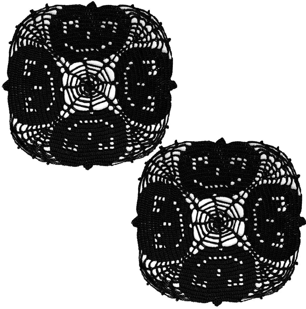 BomHCS-Placemats Handmade Crochet Abóbora, Doilies De Mesa, Vaso, Copo, Cozinha, Porta, 2Pcs