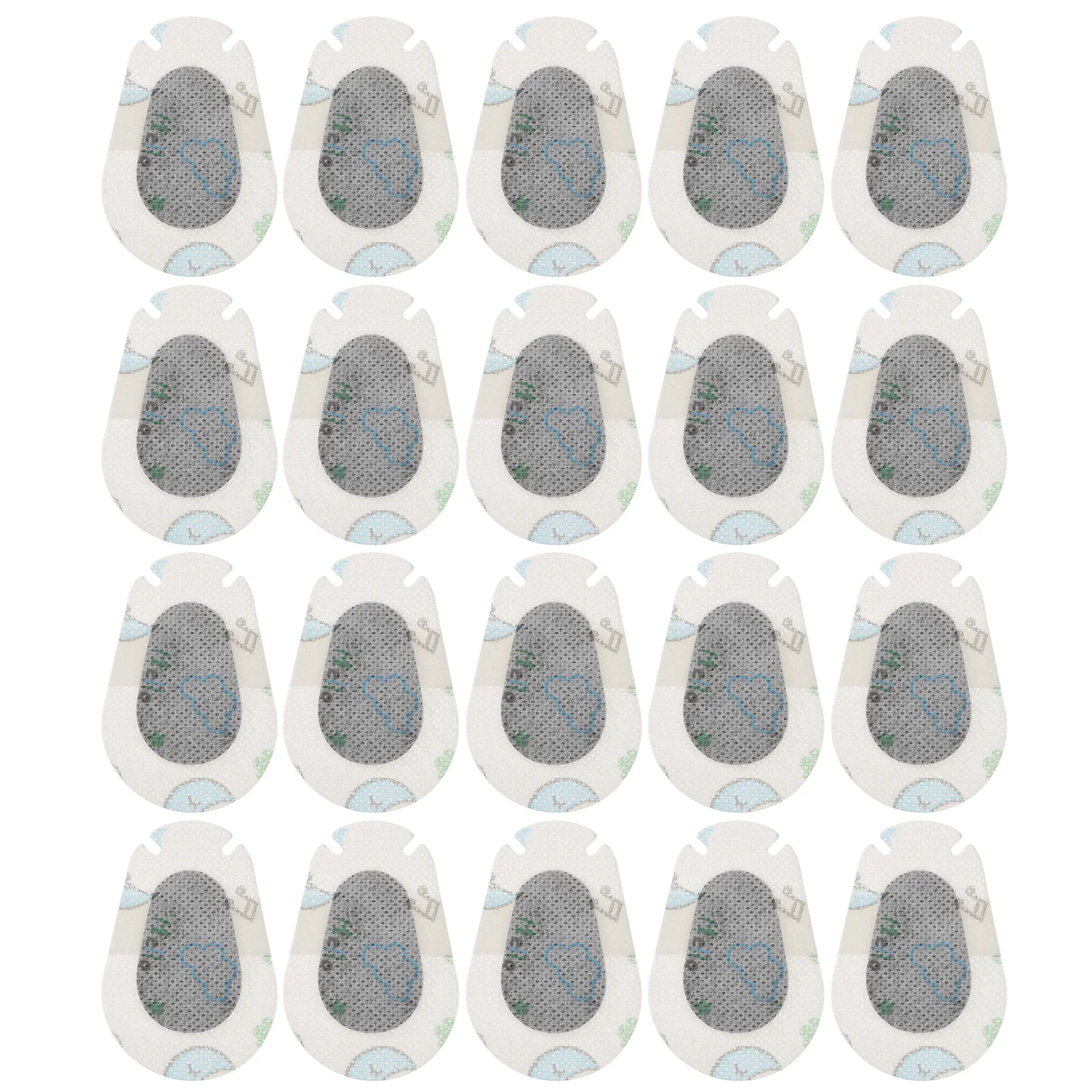 

20Pcs Amblyopia Eyepatches Cartoon Design Orbital Shape Complete Coverage Effective Training Good Shading