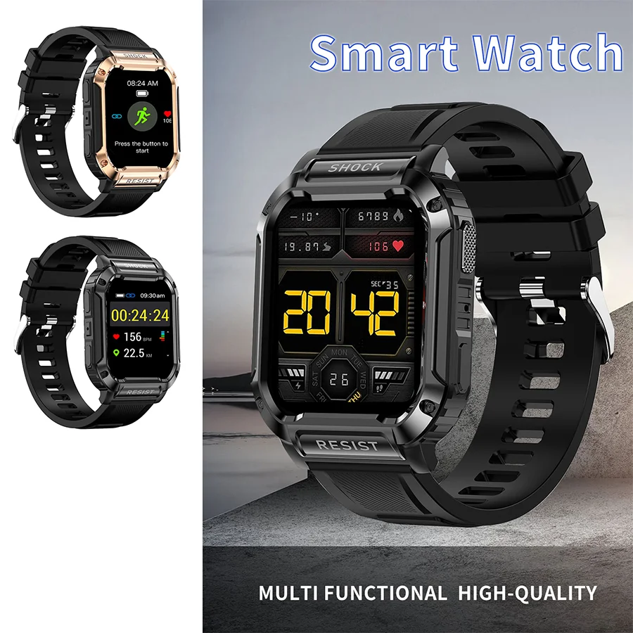 Smart watch, wireless call/dial, multi-sport mode, call reminder and rejection, SMS reminder, message reminder viewing, multiple