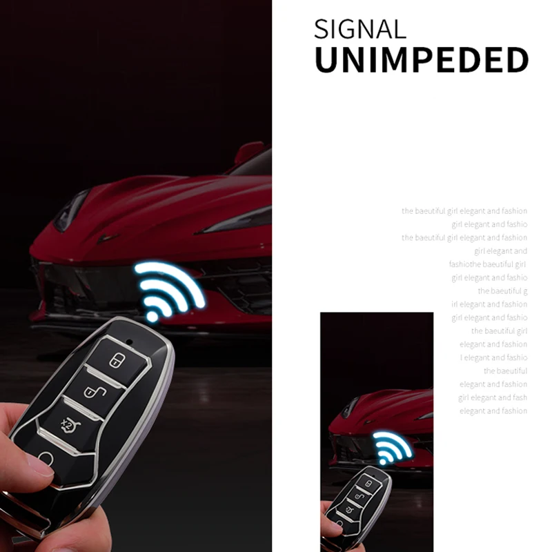 Funda de TPU para llave de coche para BYD Han Ev Tang Dm/Qin PLUS/Song Pro/MAX/Yuan Atto 3 Han EV Dolphin llavero de soporte de accesorios