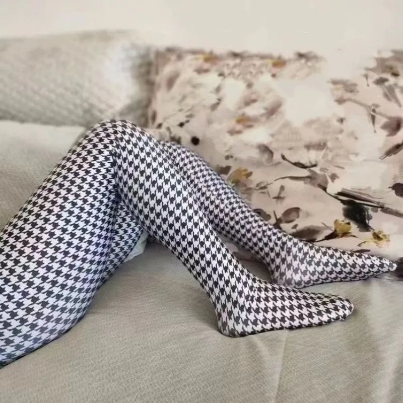 Plus Size Plaid Bedruckte Strumpfhosen Hohe Taille Dehnbare Strumpfhosen Fitness Leggings Bühne Sexy Strumpf für Frauen Männer