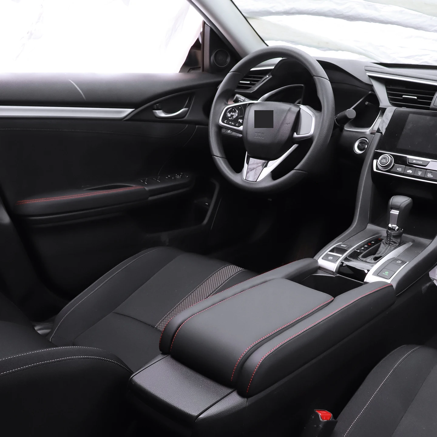 for-10th-gen-honda-civic-leather-armrest-trim-pane