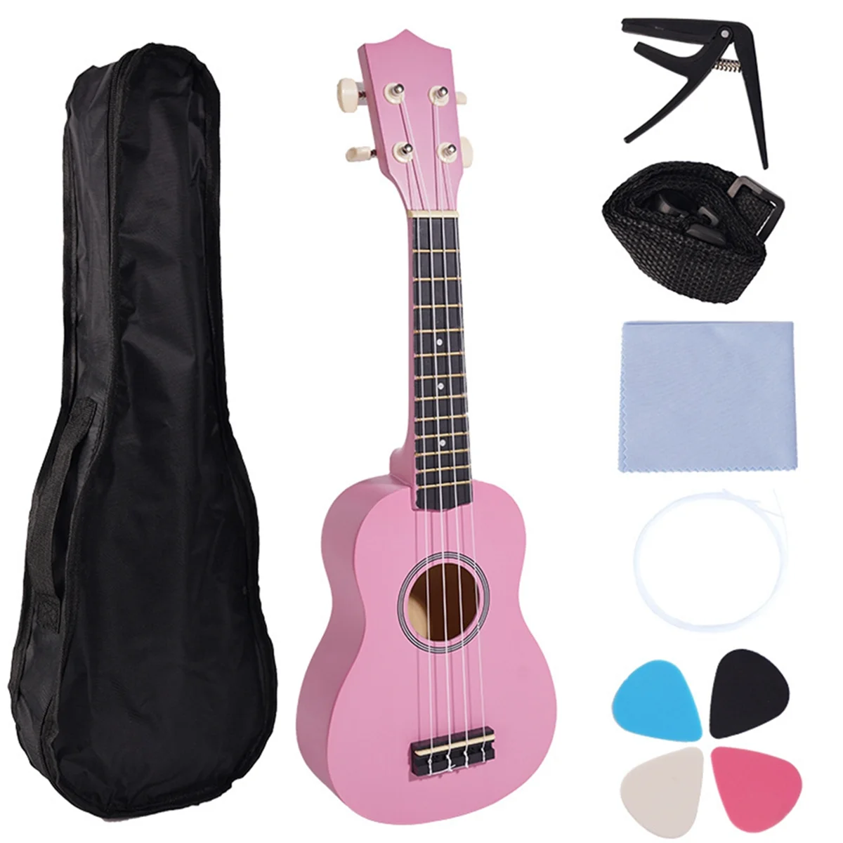 F 21-Inch Mini Ukulele, Entry-Level for Beginners, Four-String Small Guitar, Children'S Musical Instrument