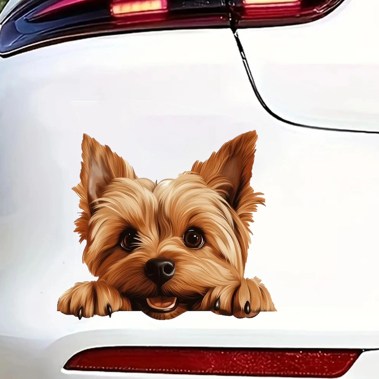 Pegatinas para coche Silky Terrier de 15x13cm, calcomanía autoadhesiva con bloqueo de arañazos, utilizada para coche, portátil, motocicleta, furgoneta, RV